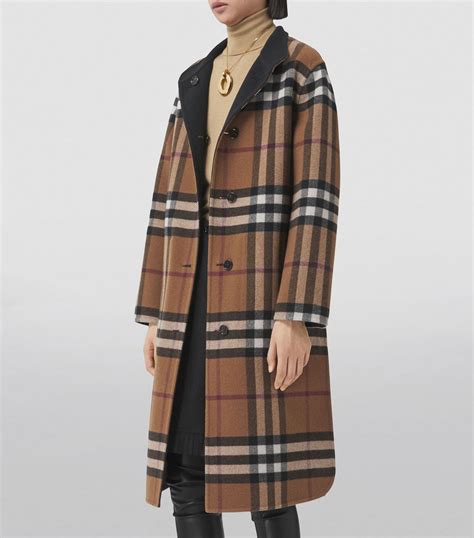 burberry classic wool coat|Burberry reversible check wool coat.